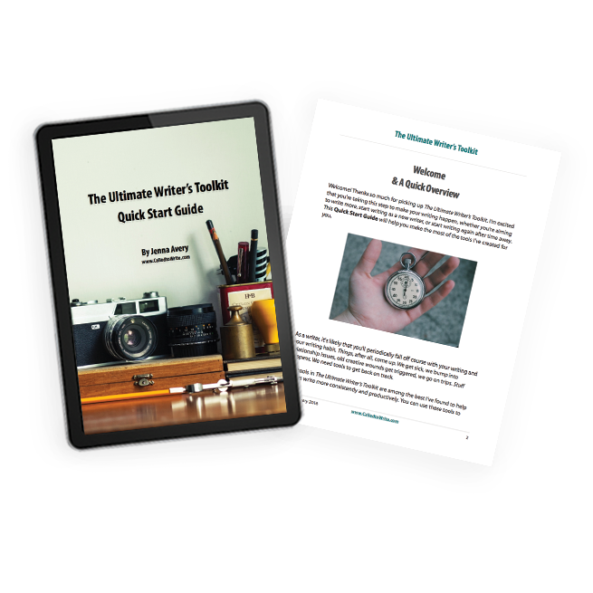 Quick Start Guide The Ultimate Writer's Toolkit comes with a Quick Start Guide so you can put the tools into action right away when you download them.